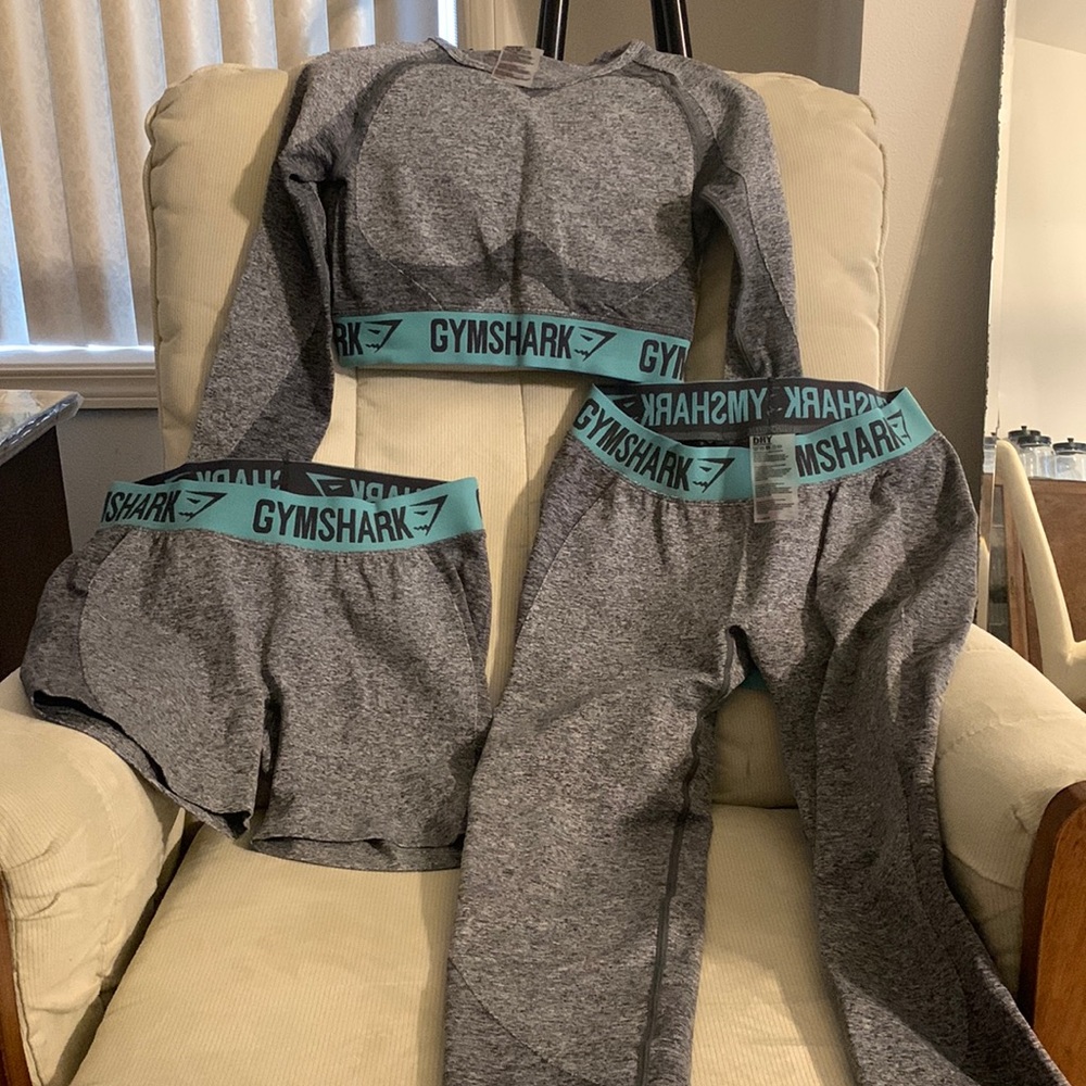 NWOT matching grey Gymshark set